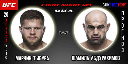 Прогноз на бой Шамиля Абдурахимова и Марчина Тыбура. UFC в Питере. Коэффициенты букмекеров.
