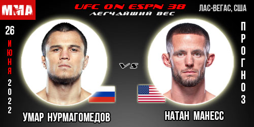 Прогноз Умар Нурмагомедов – Натан Манесс. UFC on ESPN 38