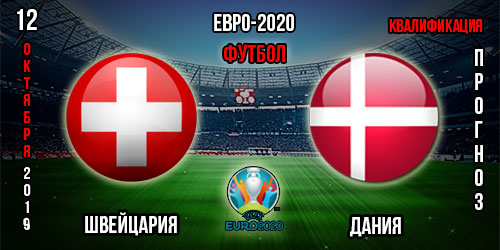 Дания – Швейцария. Прогноз на матч отбора к Евро 2020. Ставки и коэффициенты в БК.