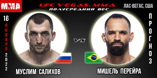 Прогноз на бой Муслим Салихов — Мишель Перейра. UFC 16.01.2022