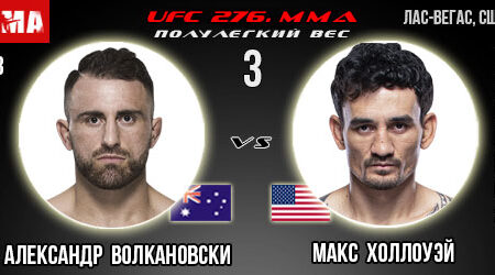 Прогноз Александр Волкановски – Макс Холлоуэй 3. UFC 276