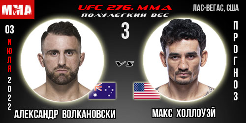 Прогноз Александр Волкановски – Макс Холлоуэй 3. UFC 276