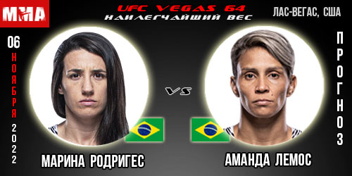 Прогноз Марина Родригес – Аманда Лемос. UFC Vegas 64