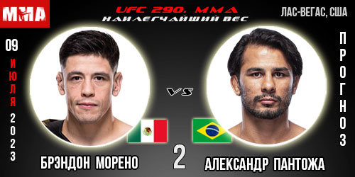 Прогноз на бой Брэндон Морено – Александр Пантожа 2. Со-главный бой турнира UFC 290