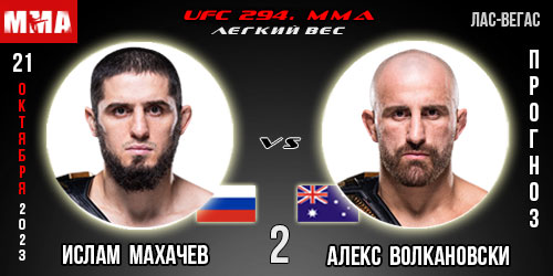 Прогноз и ставка на реванш Ислама Махачева и Алекса Волкановски. UFC 294